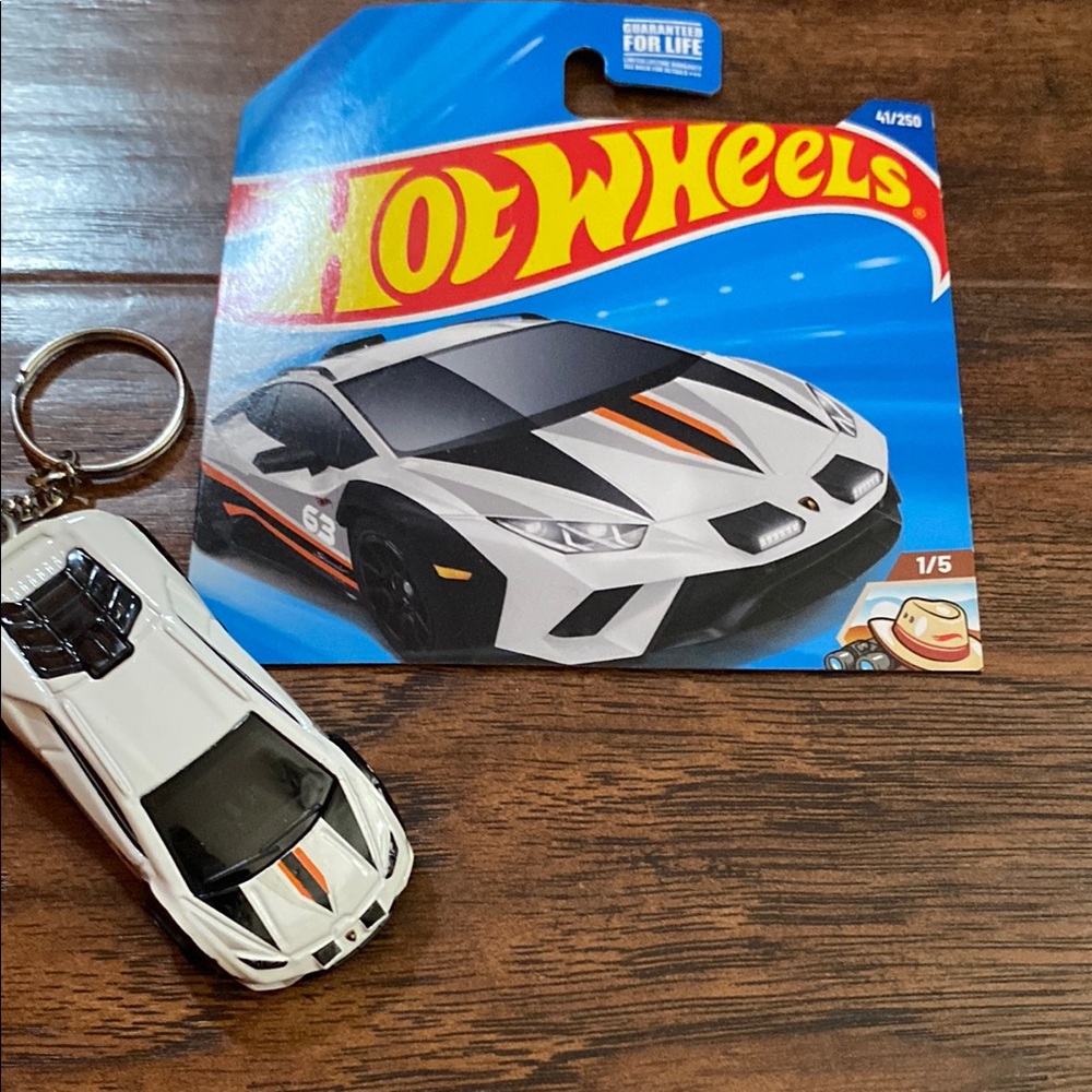White and Black Hot Wheels Sports Car Toy